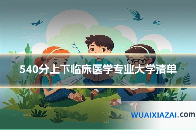 540分上下临床医学专业大学清单