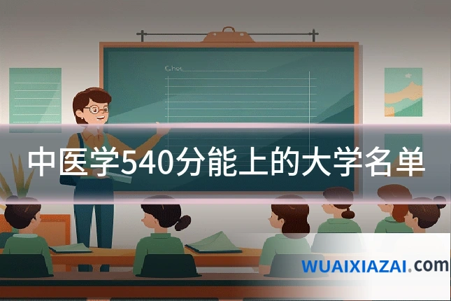 中医学540分能上的大学名单
