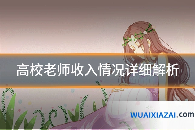 高校老师收入情况详细解析