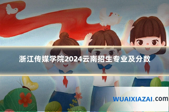 浙江传媒学院2024云南招生专业及分数