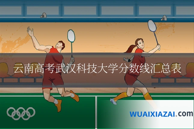 云南高考武汉科技大学分数线汇总表