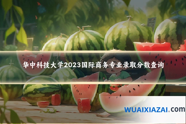 华中科技大学2023国际商务专业录取分数查询