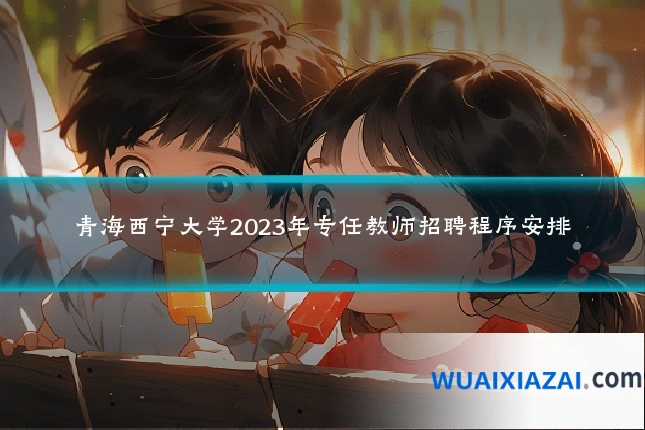 青海西宁大学2023年专任教师招聘程序安排
