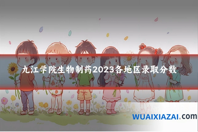 九江学院生物制药2023各地区录取分数