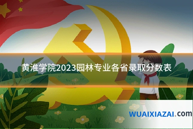 黄淮学院2023园林专业各省录取分数表