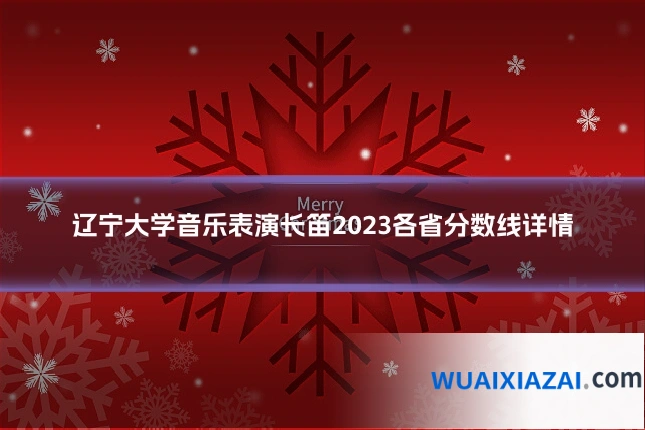 辽宁大学音乐表演长笛2023各省分数线详情