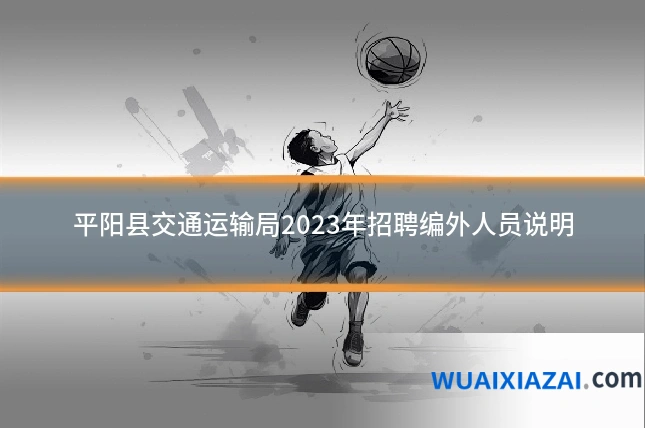 平阳县交通运输局2023年招聘编外人员说明