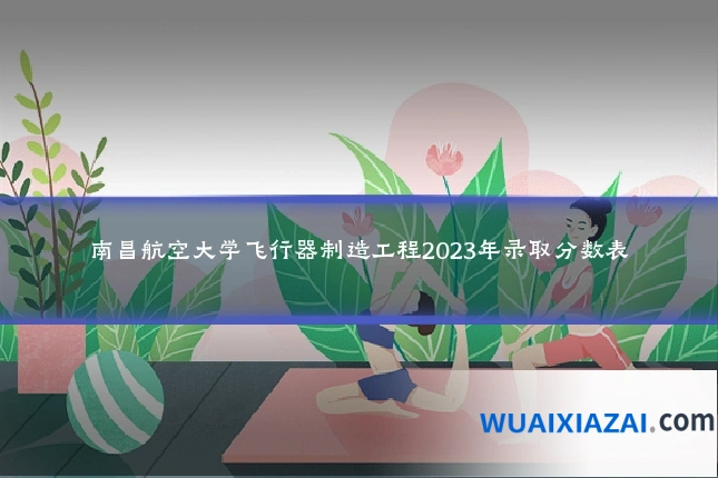 南昌航空大学飞行器制造工程2023年录取分数表