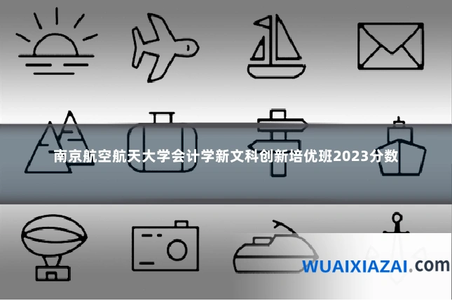 南京航空航天大学会计学新文科创新培优班2023分数