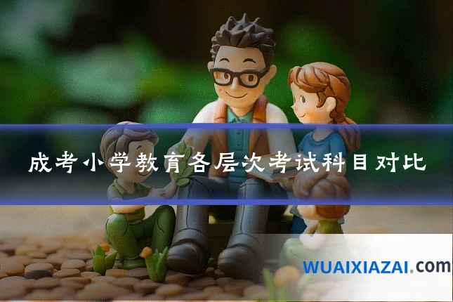 成考小学教育各层次考试科目对比
