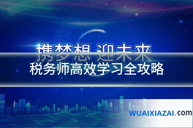 税务师高效学习全攻略