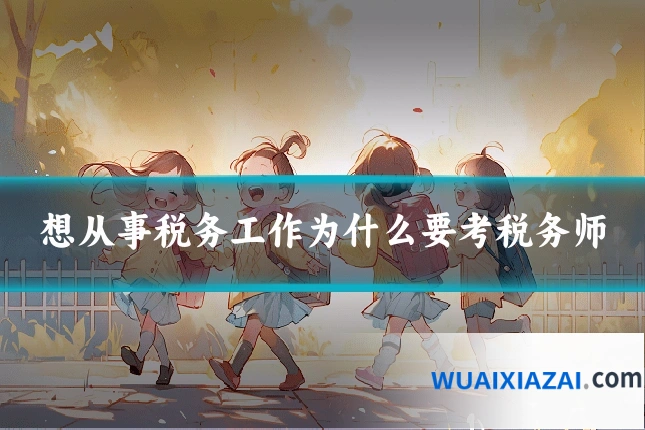 想从事税务工作为什么要考税务师