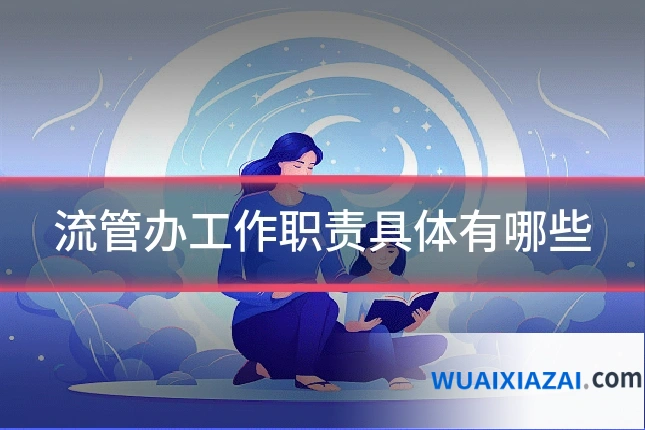 流管办工作职责具体有哪些