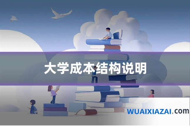 大学成本结构说明