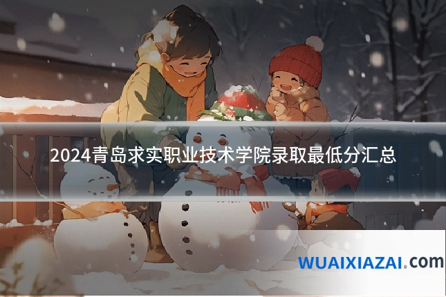 2024青岛求实职业技术学院录取最低分汇总