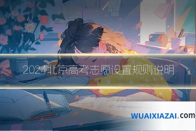 2024北京高考志愿设置规则说明