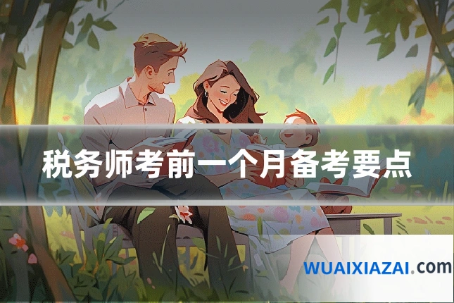税务师考前一个月备考要点