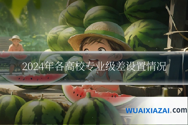 2024年各高校专业级差设置情况