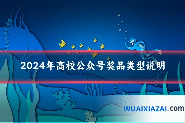 2024年高校公众号奖品类型说明