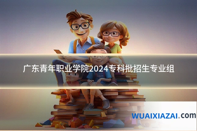 广东青年职业学院2024专科批招生专业组