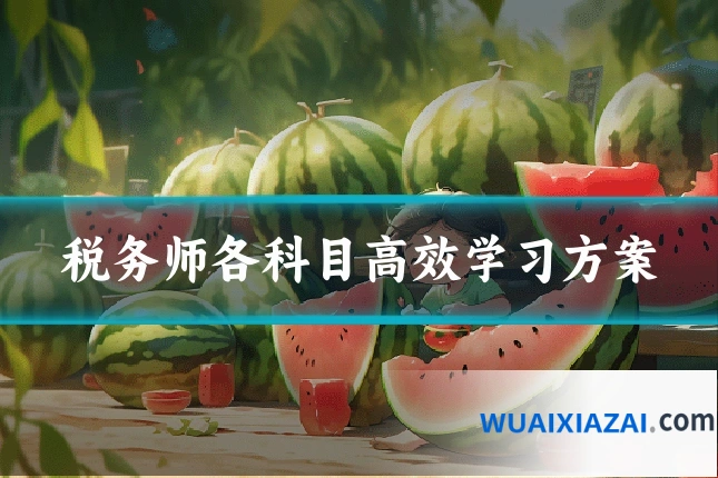 税务师各科目高效学习方案