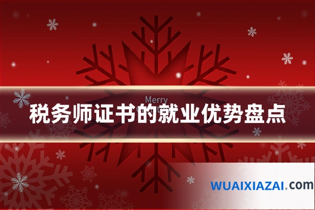 税务师证书的就业优势盘点