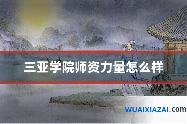 三亚学院师资力量怎么样