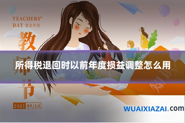 所得税退回时以前年度损益调整怎么用