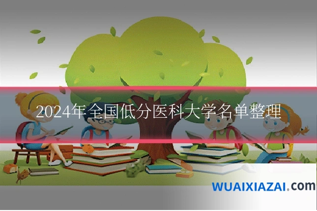 2024年全国低分医科大学名单整理