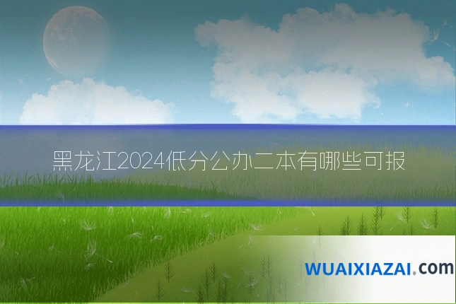 黑龙江2024低分公办二本有哪些可报