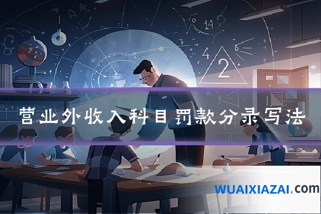 营业外收入科目罚款分录写法