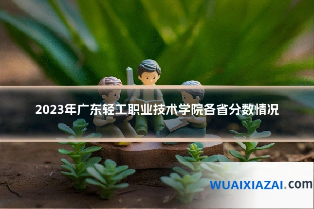 2023年广东轻工职业技术学院各省分数情况