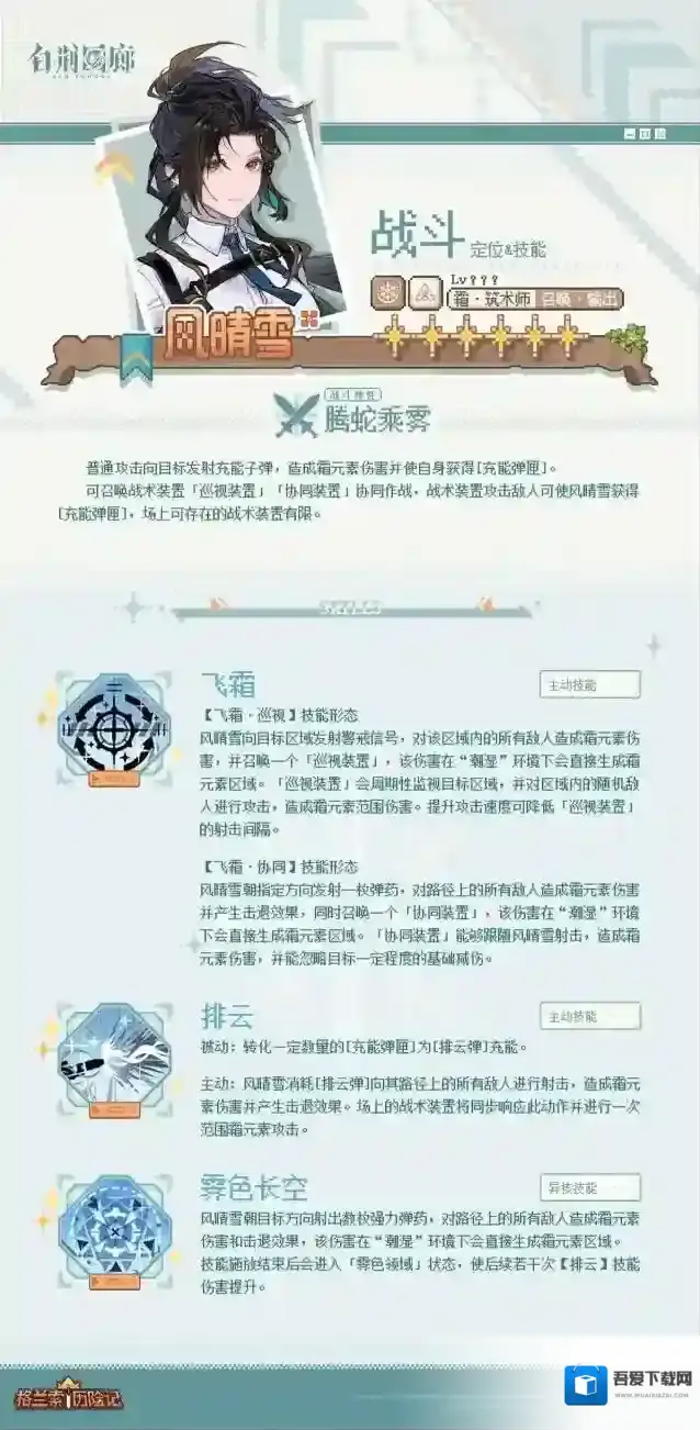 白荆回廊同调者技能介绍 | 风晴雪