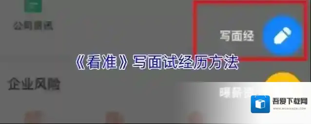 《看准》写面试经历方法