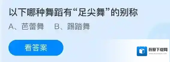 以下哪种舞蹈有足尖舞的别称