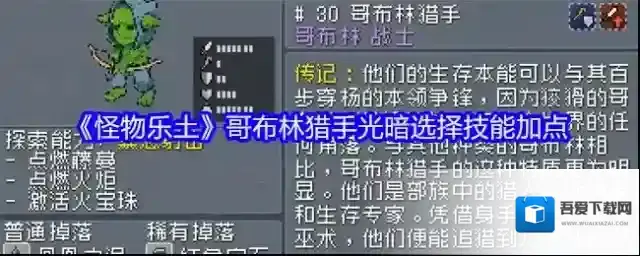 《怪物乐土》哥布林猎手光暗选择技能加点