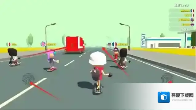 滑板小子比赛躲避