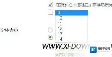 360浏览器字体大小