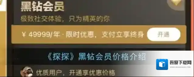 《探探》黑钻会员价格介绍