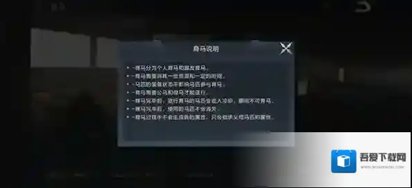 鸿图之下育马攻略 育马技巧属性特技一览