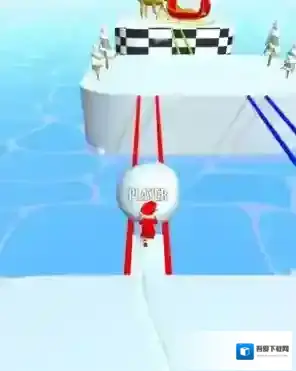 雪地赛跑雪球