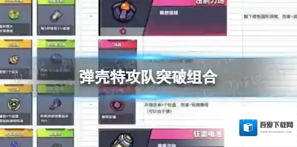 弹壳特攻队突破组合 弹壳特攻队有哪些突破组合